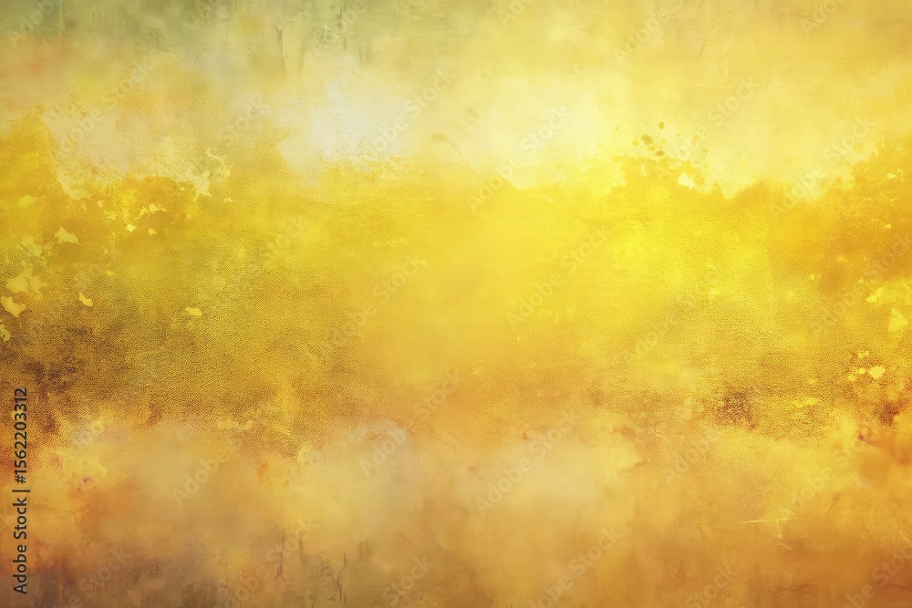 Obraz premium Pastel Gold Grunge Panoramic Background, Vintage Yellow Texture, Abstract Soft Design