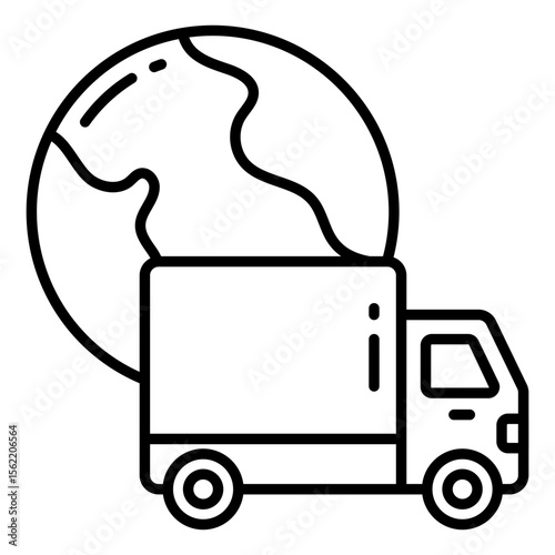 Perfect design icon of global freight delivery