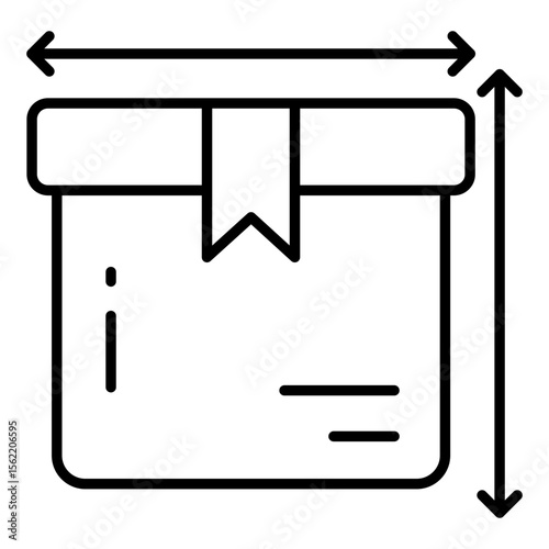 Trendy design icon of parcel size