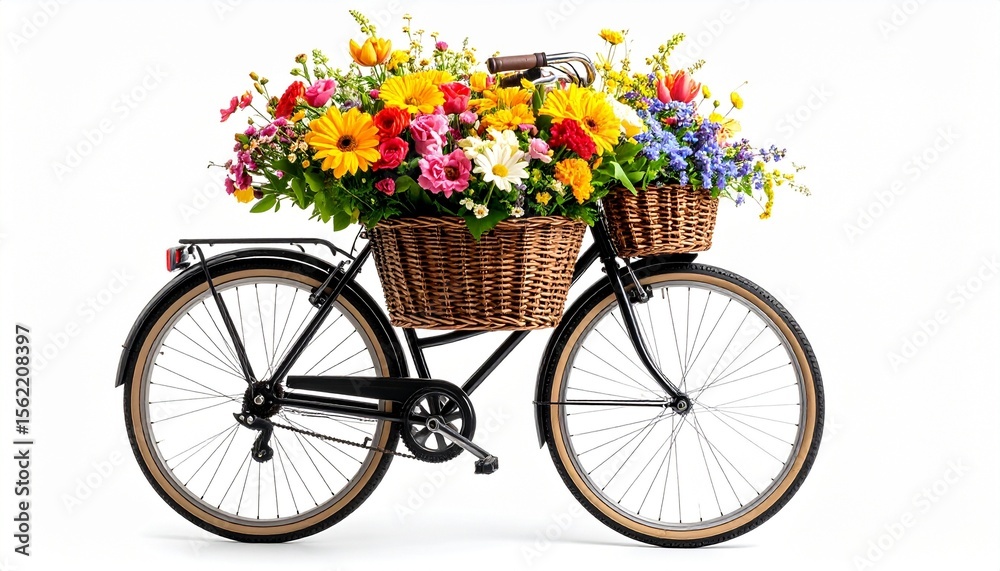 Fototapeta premium bicycle and flowers
