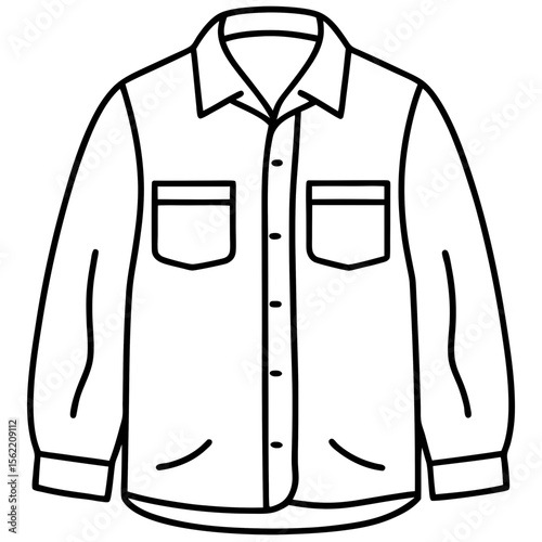 Minimal Overshirt Vector Illustration