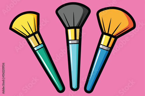 Colorful Artist Paint Brushes A Vibrant Set for Creative Expression