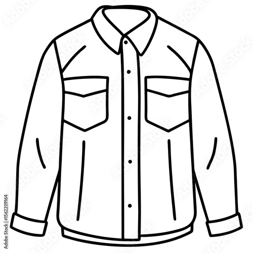 Minimal Overshirt Vector Illustration