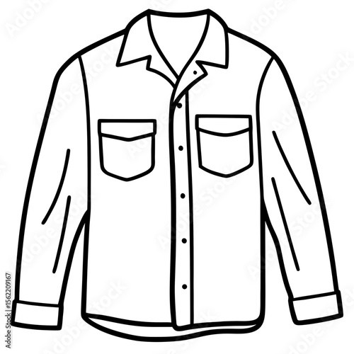 Minimal Overshirt Vector Illustration