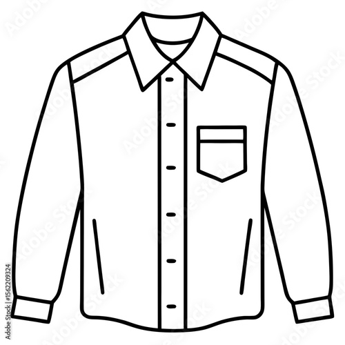 Minimal Overshirt Vector Illustration