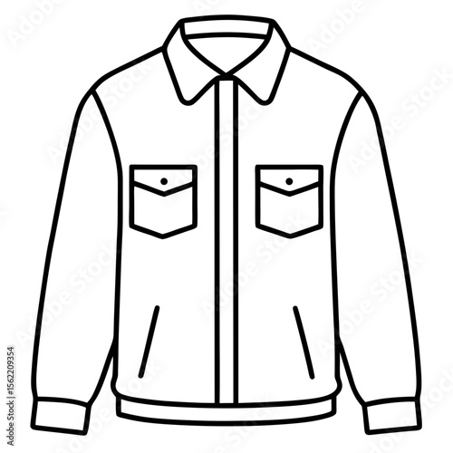 Minimal Overshirt Vector Illustration