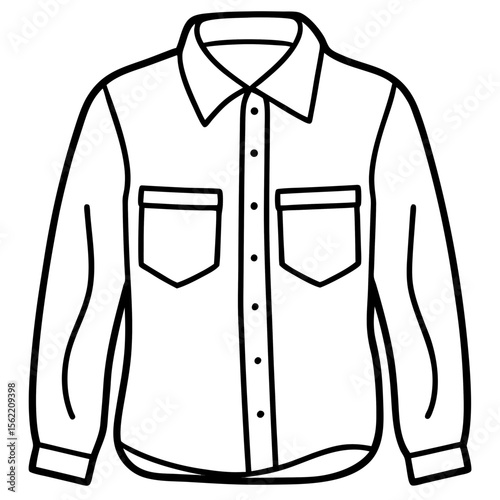 Minimal Overshirt Vector Illustration
