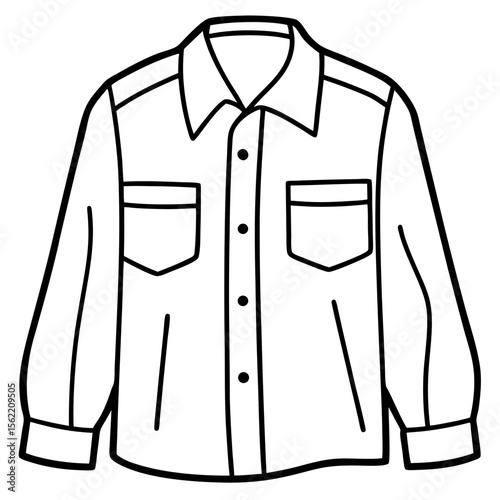 Minimal Overshirt Vector Illustration
