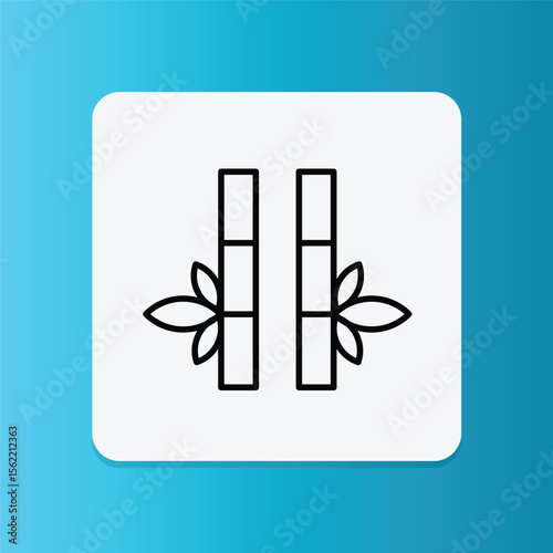 Icon of two bamboo stalks with leaves. Indicates eco-friendly bamboo wet wipe material.