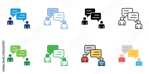 Communication Icons Set Vector Multiple Style Collection