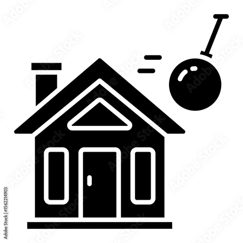 An icon design of wrecking building