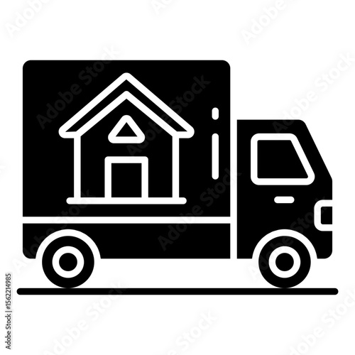 Modern design icon of moving home