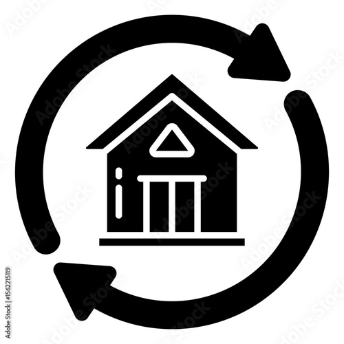 Modern design icon of home remodeling