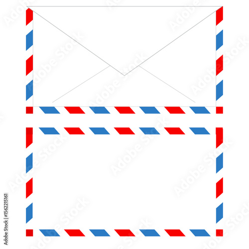Blank travel postcard set. Collection of graphic elements for website. Envelopes and stamps. Sending letter via mail, communication. Cartoon flat vector illustrations isolated on grey background