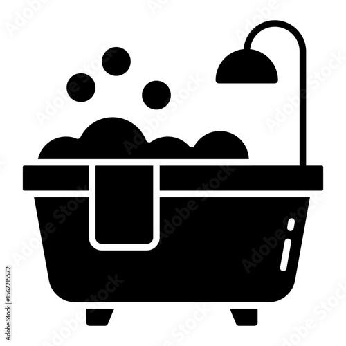 Trendy vector design of bathtub