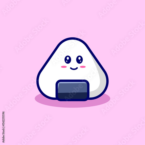 Cartoon character sushi onigiri cute cartoon vector hand drawn