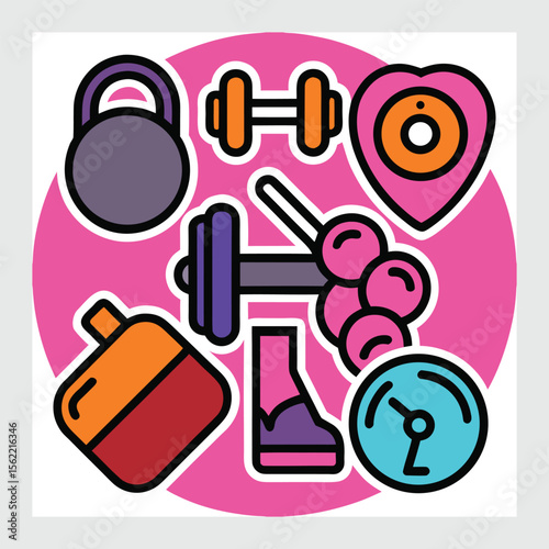Fitness & Gym Icon Pack  Workout, Exercise & Health SVG Set