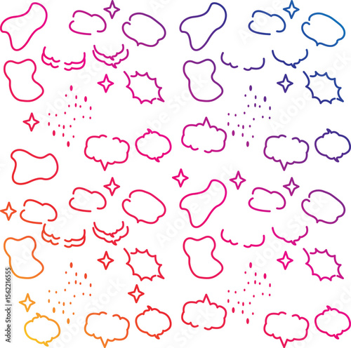 Blob shape organic, vector illustration set. Collection from abstract forms for design and paint. Liquid silhouette drop in modern style.