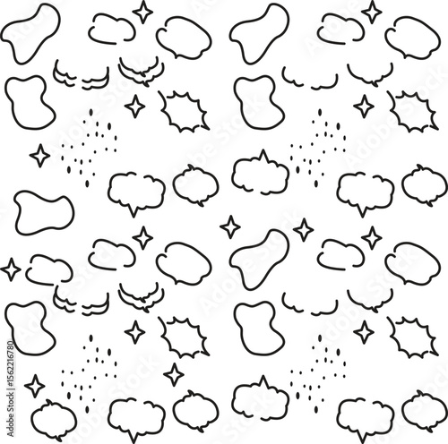 Blob shape organic, vector illustration set. Collection from abstract forms for design and paint. Liquid silhouette drop in modern style.