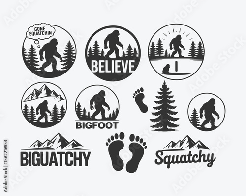 Bigfoot and Sasquatch Stickers with Mountain and Forest Themes – Funny and Inspirational Designs