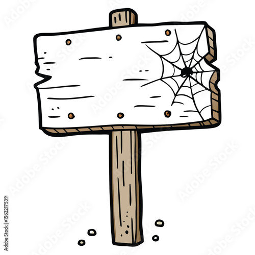 Hand drawn wooden road sign doodle wooden direction sign and arrows in sketch style 
