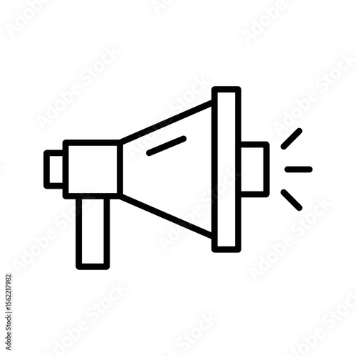 News Announcement Megaphone Icon Vector. Megaphone Logo.