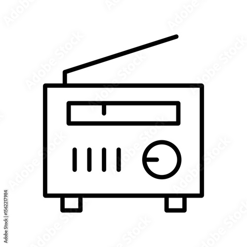 News Radio Icon Vector. Radio Logo.