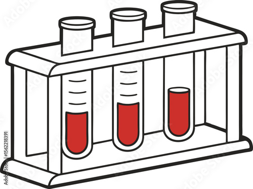 Chemical Lab Design Set Featuring Test Tubes Liquids and Scientific Equipment. Laboratory Test Tube Illustration Collection for Chemistry and Science Education. Flat Style Chemical Lab Scene