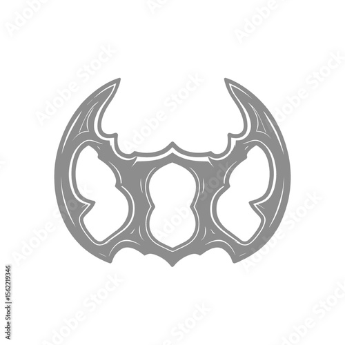 Ornamental Brass Knuckles Illustratio