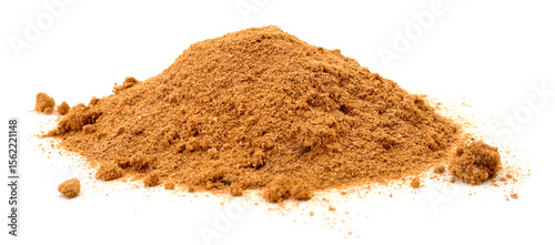 Pile of natural sawdust isolated.