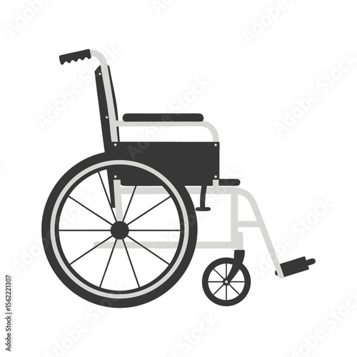 Accessible Wheelchair Mobility Aid Flat Design Vector Illustration - Disability Support Graphic