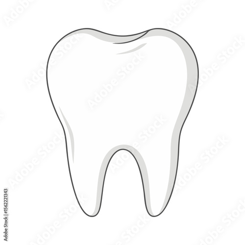 Clean Human Tooth Dental Icon Vector Illustration - Oral Health Hygiene Graphic