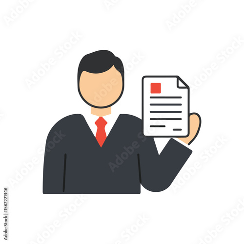 Lawyer Icon – Flat Vector Law and Justice Illustration