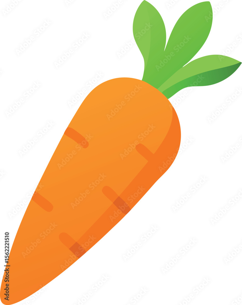 Carrot real color icon on white background