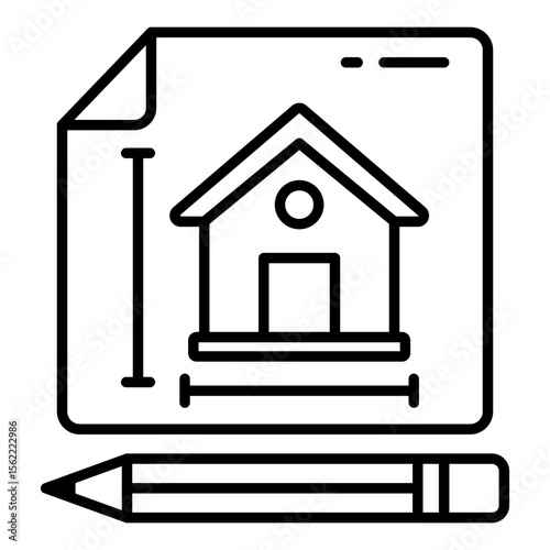Premium download icon of home sketch