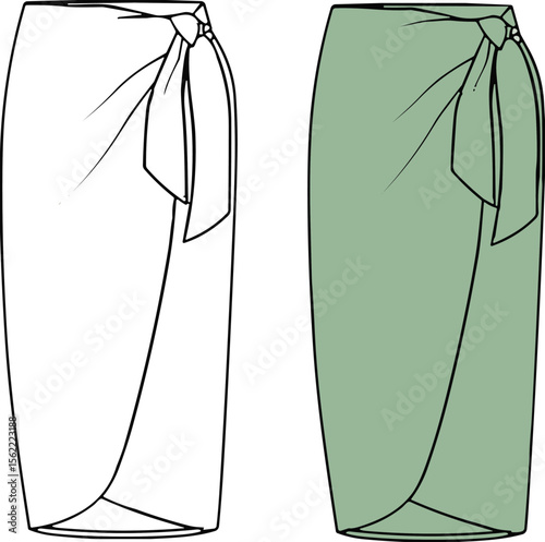 Flowy Wrap Pants with Bow Detail Design