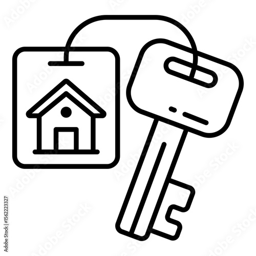 Conceptual line design icon of home ownership