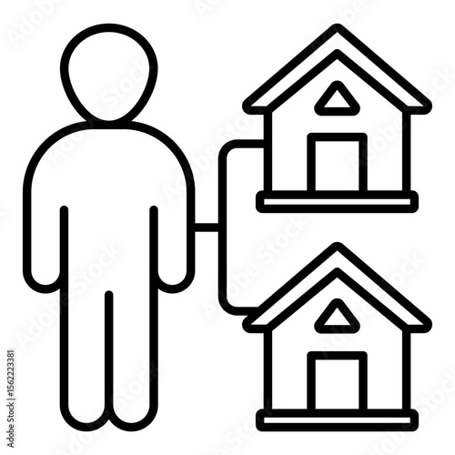 A line design icon estate agent