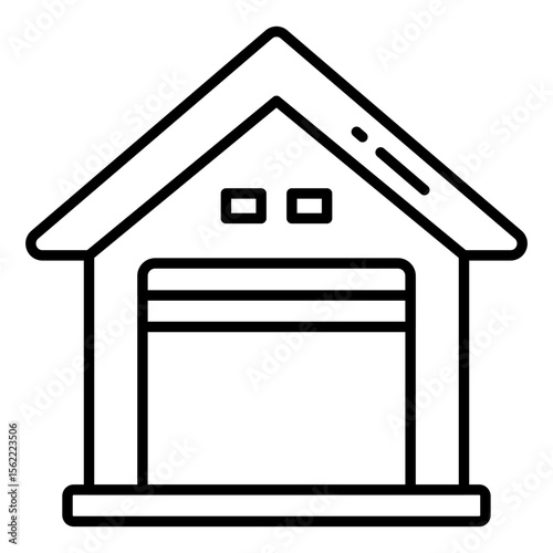 Modern design icon of warehouse