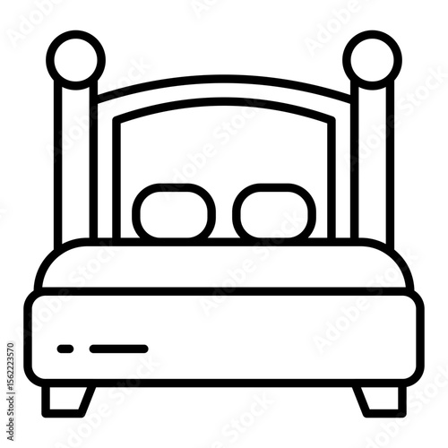Premium download icon of bed