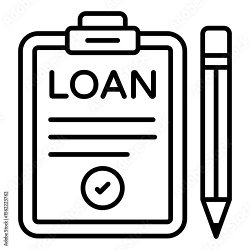 Creative design icon of loan paper