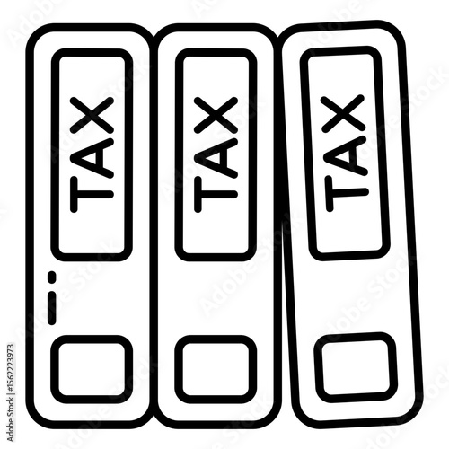 A premium download icon of tax binders