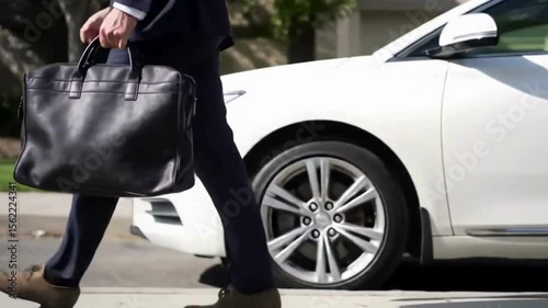 Professional Man with Briefcase Walking