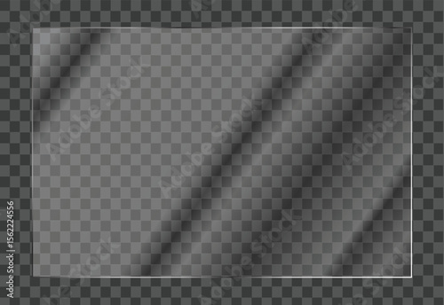 Wallpaper Mural A glass effect featuring a collection of mirrors against a transparent backdrop, along with a transparent glass showcase, mirror, and window. This realistic glossy plate showcases glare in a vector. Torontodigital.ca