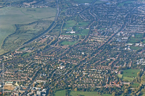 Aerial view of Cheltenham, England	