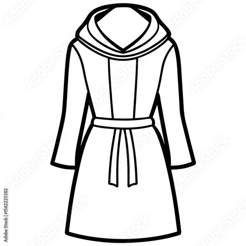 Casual Hoodie Dress Vector