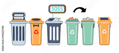 vector trash can icon