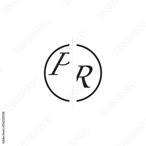 Unique Vector Circled Monogram Simple Logo PR Initial Alphabet Design Alphabet