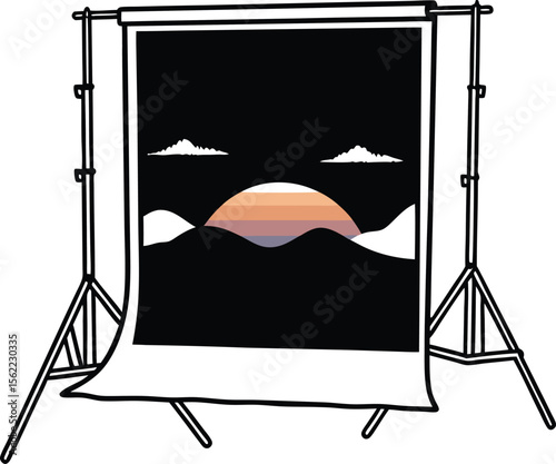  Sunset tone gradient vector backdrop