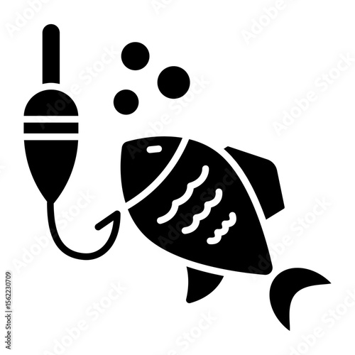 Trendy vector design of catching fish